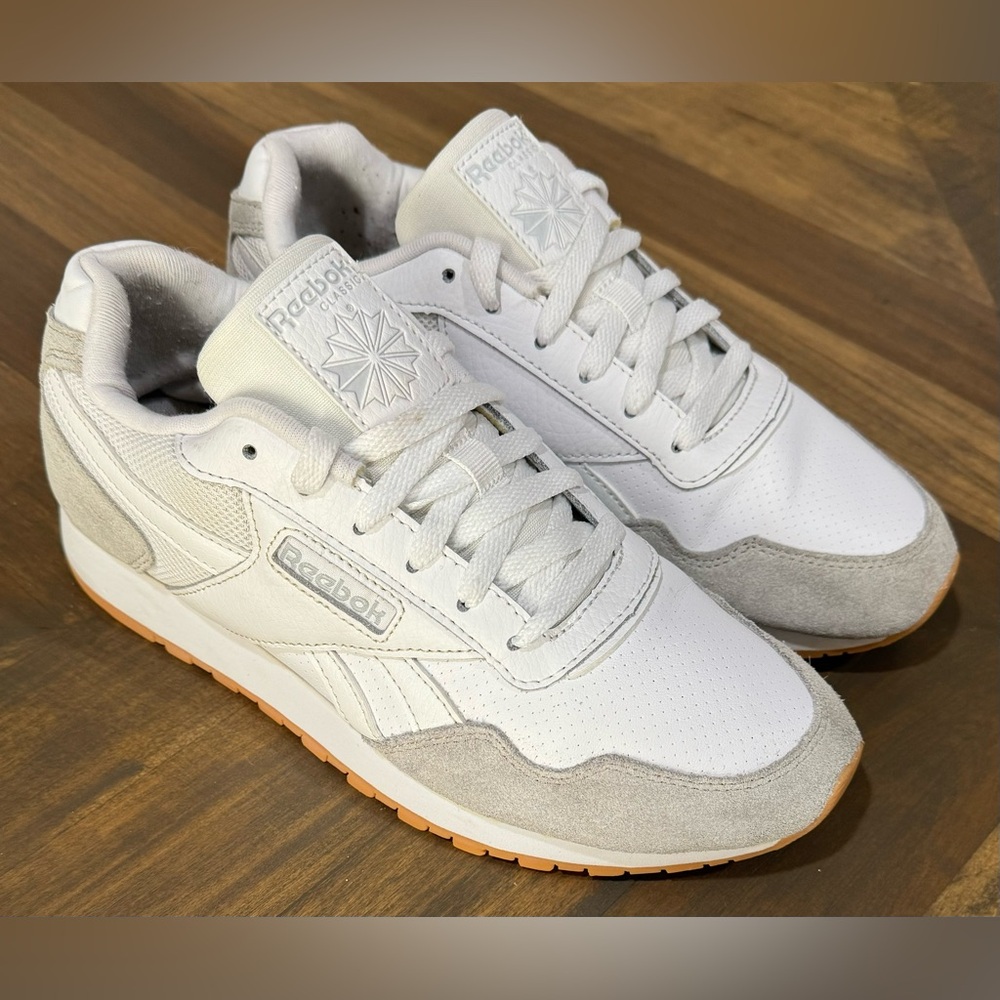 Reebok White and Gray Athletic Shoes
